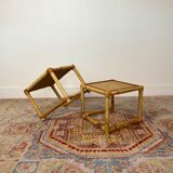 2 rattan bedside tables