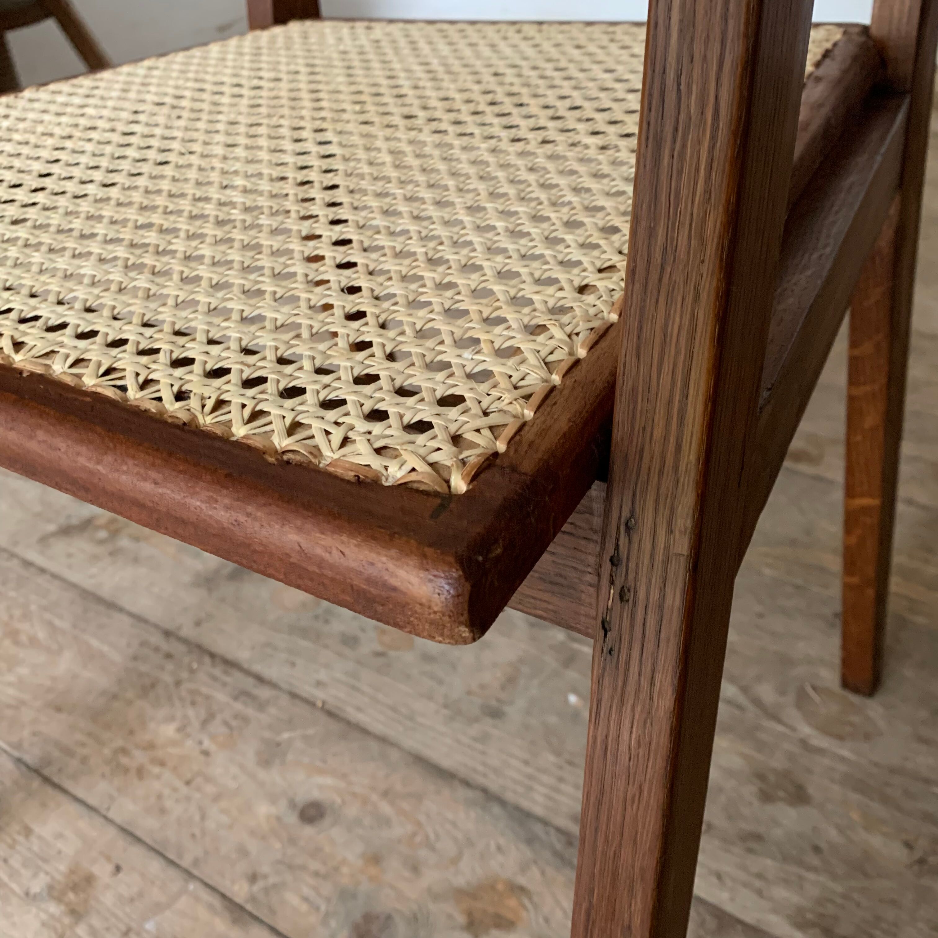 Vintage cannage armchair
