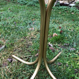 Octagonal table smoked glass