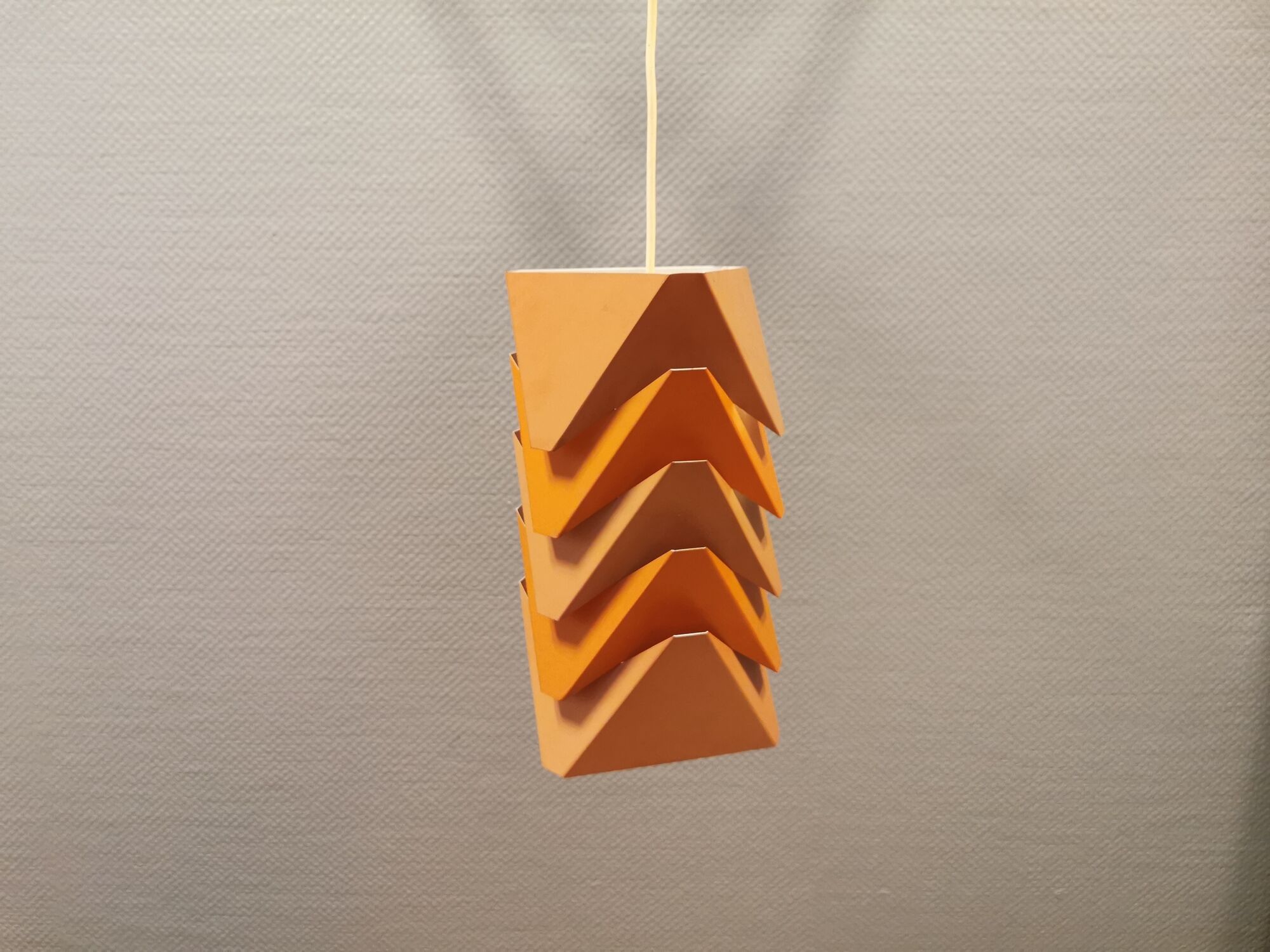 Hanging lamp, designed by the famous Louis Weisdorf, for Danish Lyfa in 1970, model EKKO