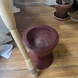 Authentique grand mortier et pilon en bois