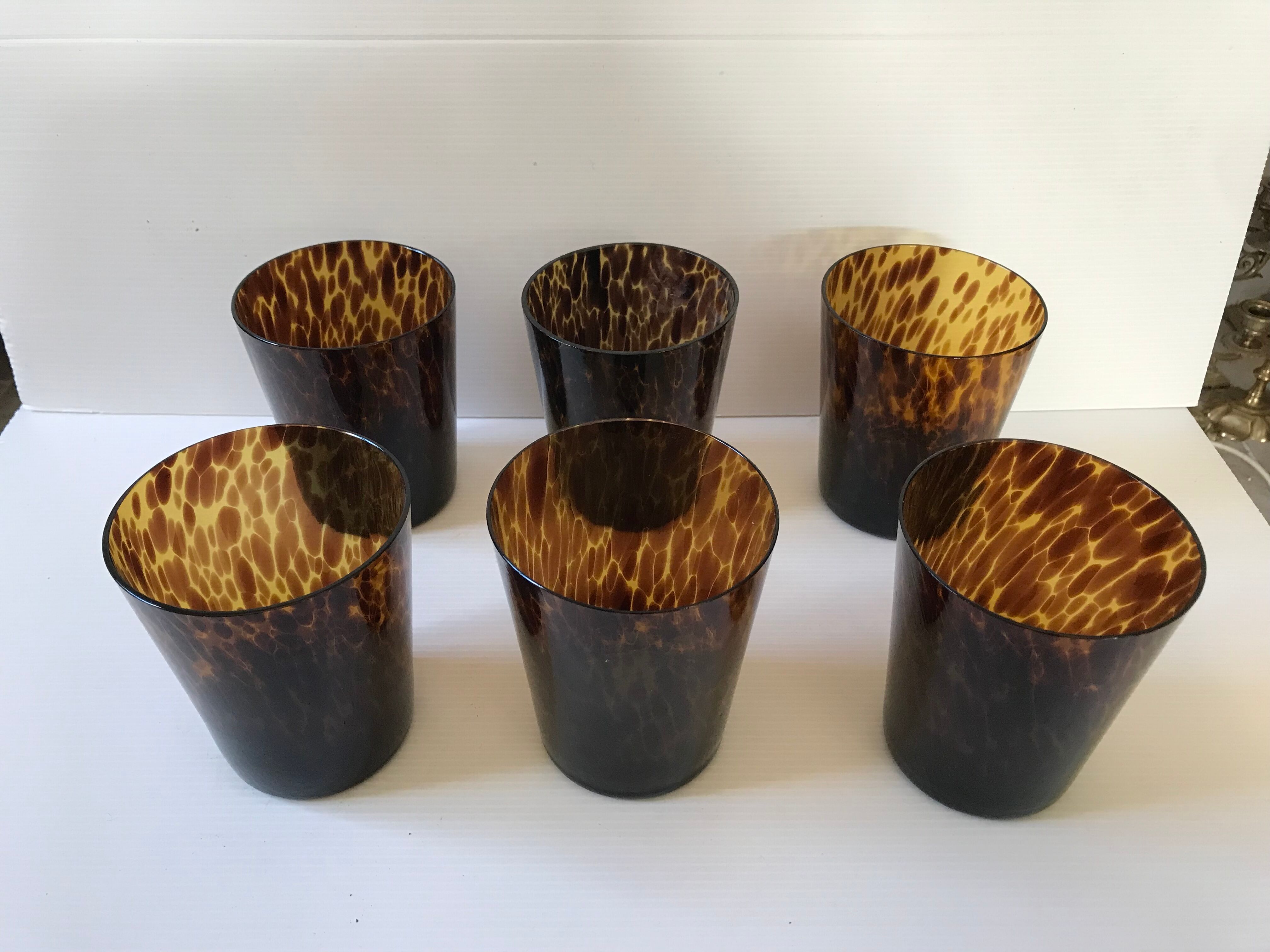 Six glasses tortoiseshells