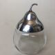 Set of candy apple and pear, metal and glass