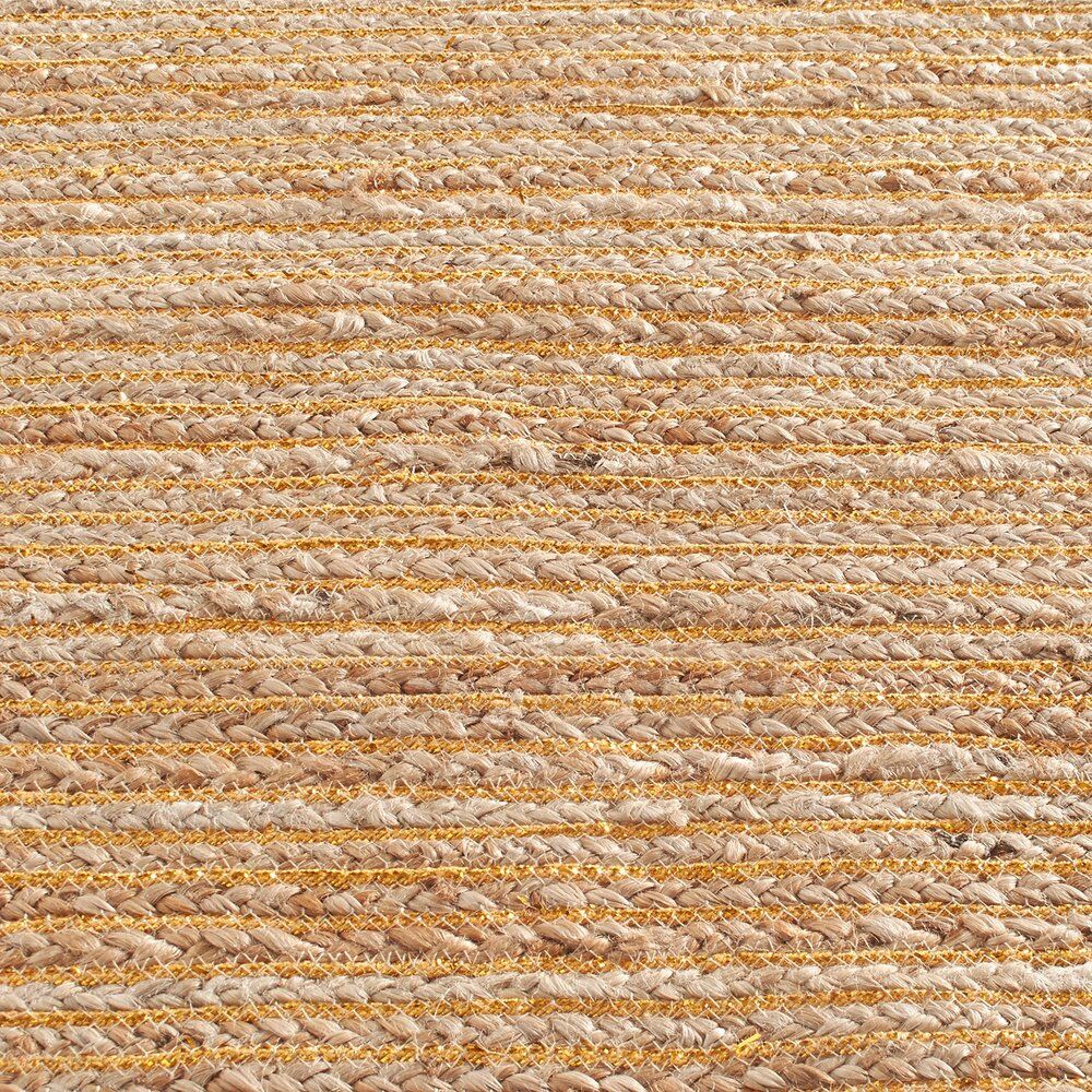 Golden burlap rug 96 x 64 cm