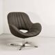 Rohé Chocolate Brown Leatherette Vintage Design Lounge Chair, 1960s