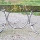 Designer table from the 70s, smoked glass top, chrome base