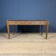 Old decorated wooden kitchen table