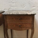 Louis XV-style bedside pair