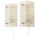 Carl Fagerlund, pair of glass wall lights for Lyfa, Orrefors Sweden, 1960.