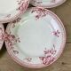 Lot of 6 plates in porcelain of Gien model Pomponnette