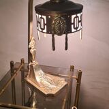 1900 bronze and brass art nouveau lamp, inspired by Napoleon 3, 35x18
