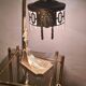 1900 bronze and brass art nouveau lamp, inspired by Napoleon 3, 35x18