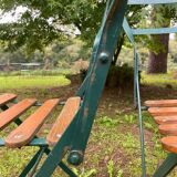 Old folding patio garden chairs