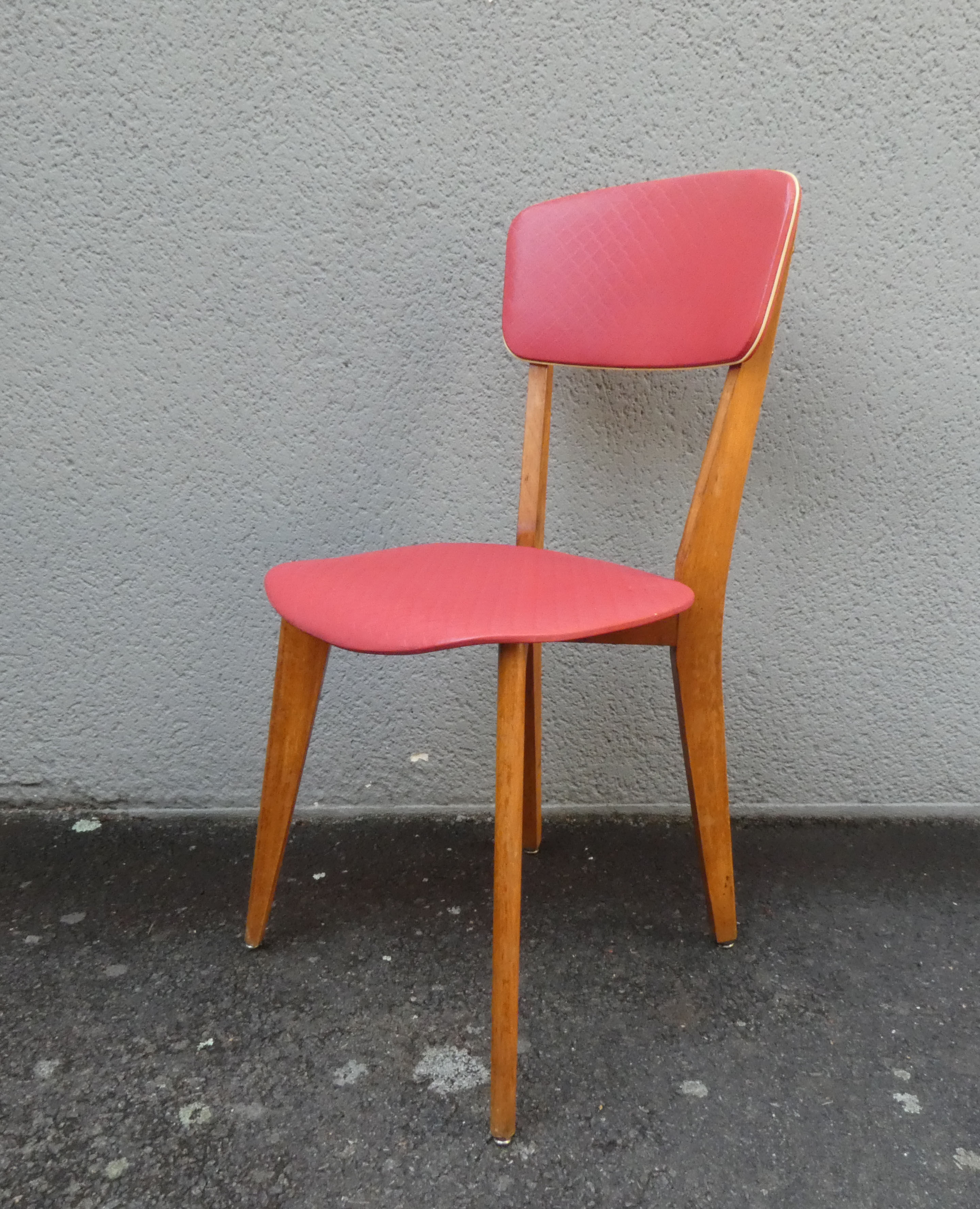 old vintage red chair