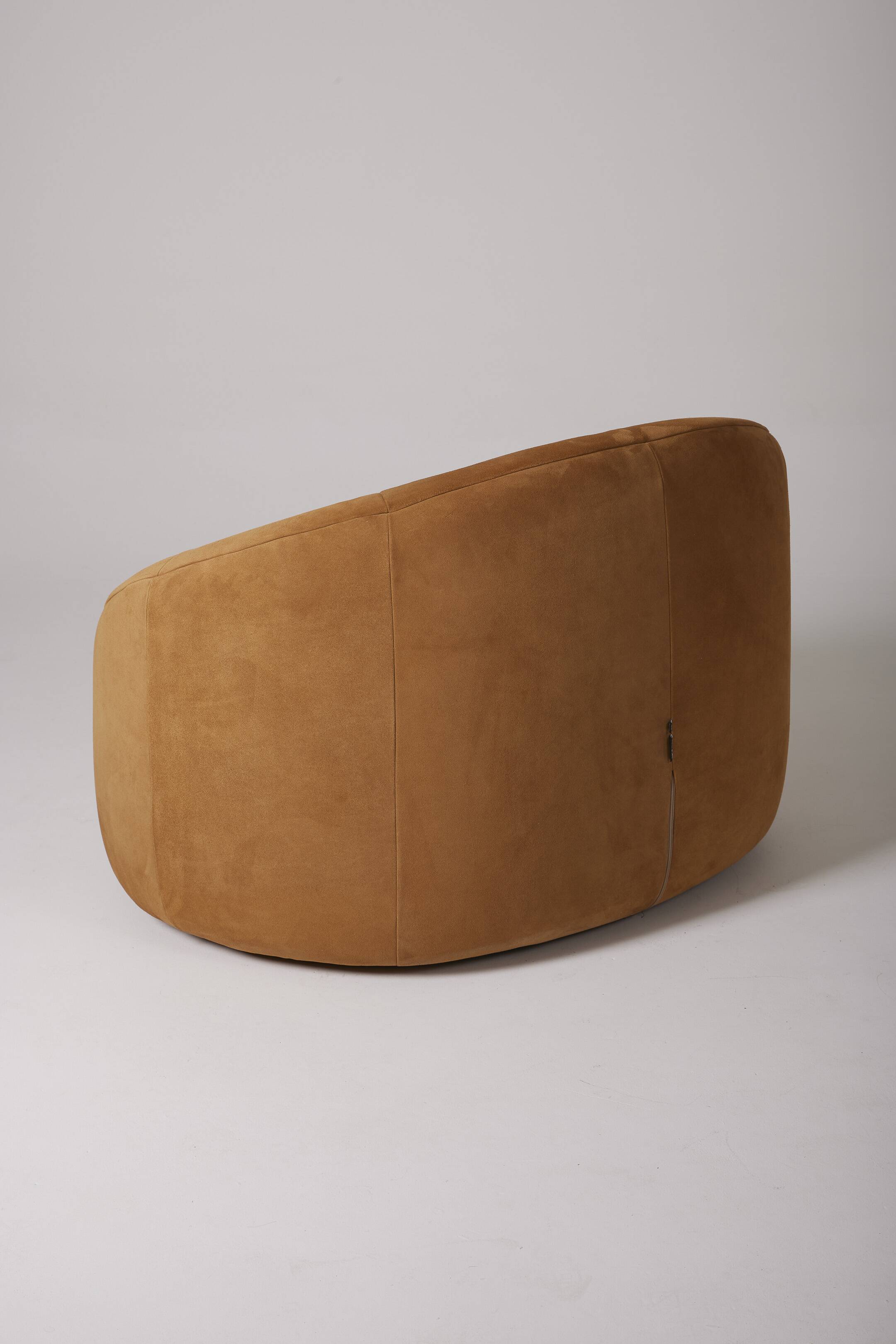 Pumpkin Pierre Paulin armchair in suede