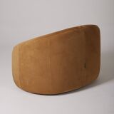 Pumpkin Pierre Paulin armchair in suede