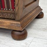 1960s, Danish 2-seater sofa, original condition, furniture wool, oak wood.