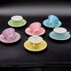 6 Midcentury Pastel Porcelain Coffee Cups „Daisy”, Lilien Porzellan, Austri