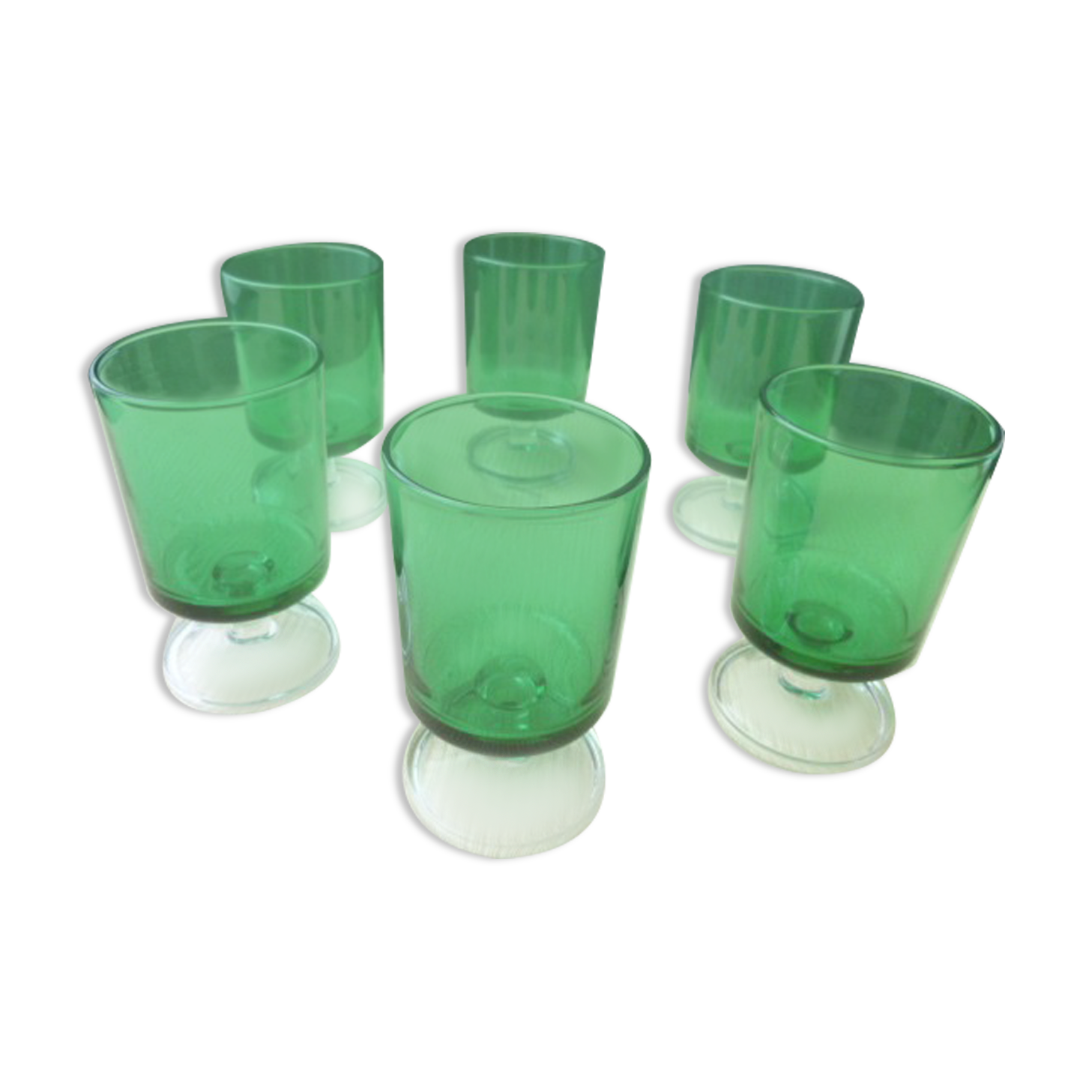 Set of 6 wine glasses Model Cavalier from Luminarc 70s