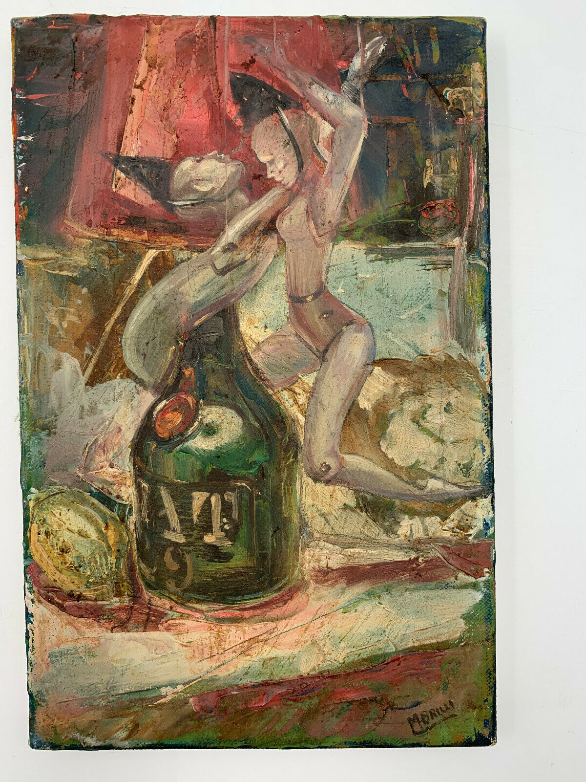 OIL ON CANVAS STILL LIFE BY MARIUS ZABINSKI 20TH