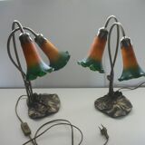 Pair of nymphea lamps