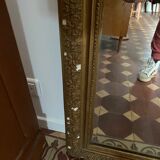 Antique pediment mirror 74x116cm