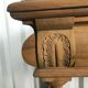 Console Henri II noyer aéro gommé et marbre
