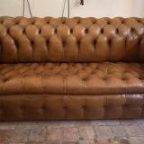 3-4 seater Chesterfield leather sofa