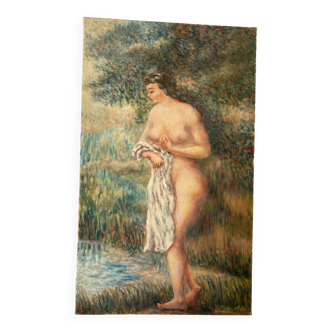 Oil on canvas nude woman romanticism