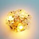 Petite brass and Murano glass flower flush mount light by E. Palme