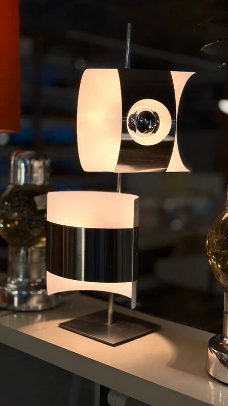 Jocelyne trocmé table lamp oxar - 2 lights - vintage - space age - 1960s/1970s