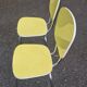 pair of yellow Formica chairs