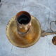 Masca gilded metal chandelier, 60s