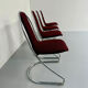 Set of 4 tubular chairs, Italian design, 70s vintage, Cantilever