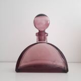 Half-circle carafe in purple glass