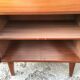 Vintage secretary with wooden compass feet with felling, shop window and closet