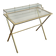 Neoclassical Gradine Desk in Brass and Glass, Attributed to the Mai