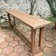 Pair of antique solid oak benches