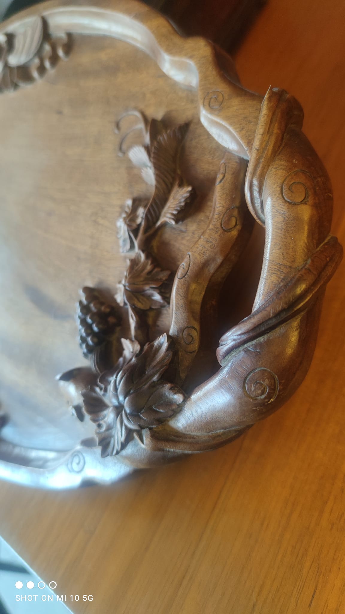 Solid mahogany serving tray