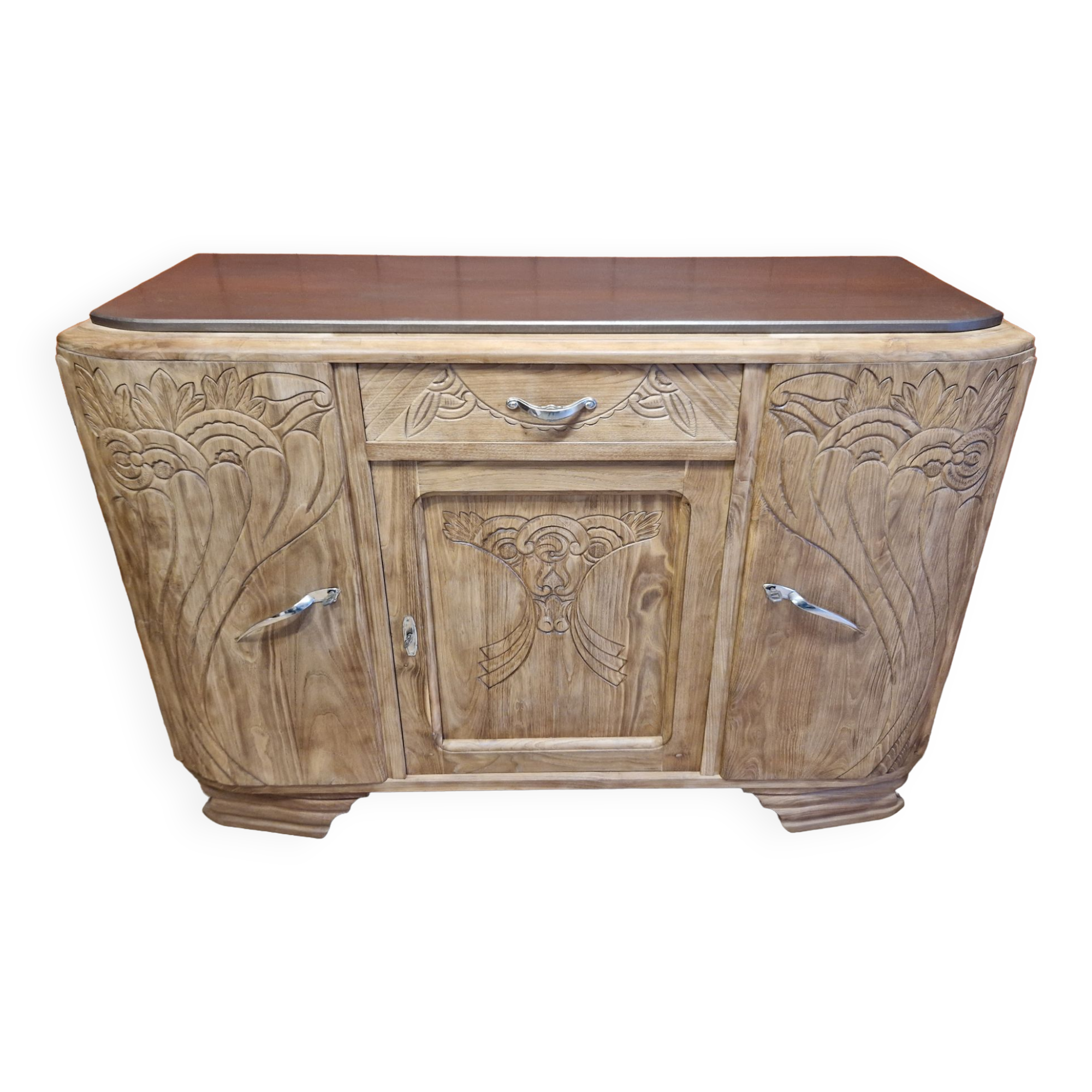 Renovated art deco oak sideboard