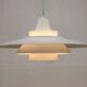 Vintage David Mogensen White Pendant Lamp, Super Light A/S, Danish Mid-Cent