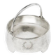 Neoclassical basket sugar bowl, silver-plated brass, Fraget, Poland, early 20th century