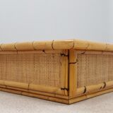 Vintage rattan coffee table dal vera 1960s