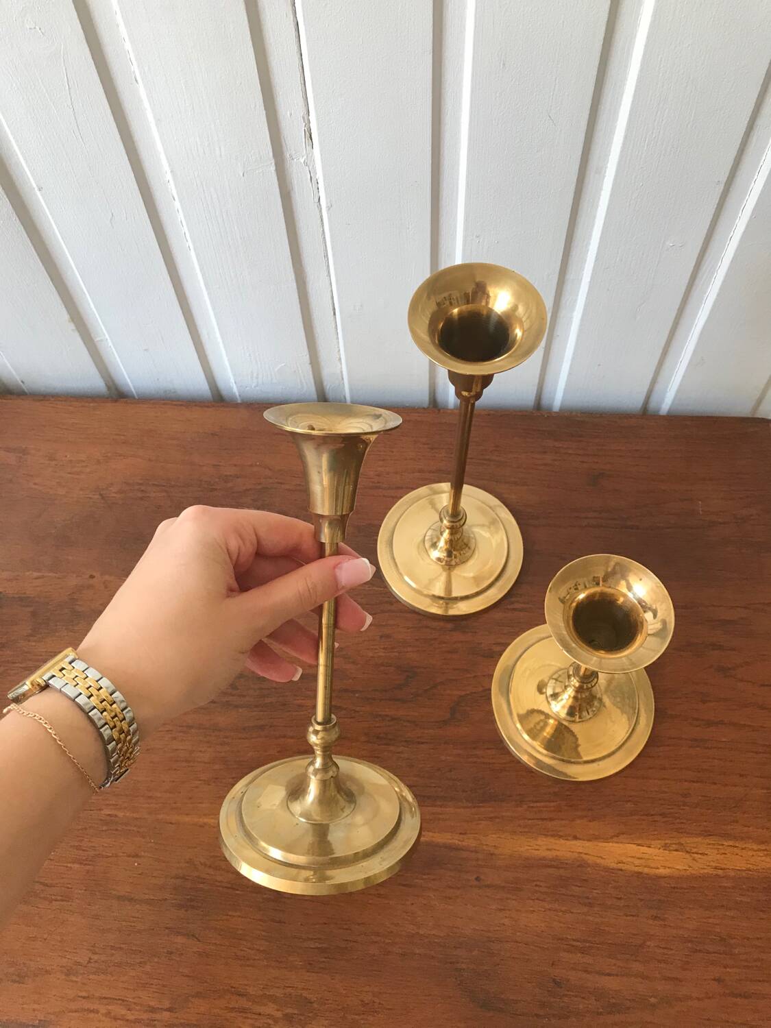 Trio of candle holders