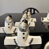 Knife holders (set of 10), Pierrot & Colombine