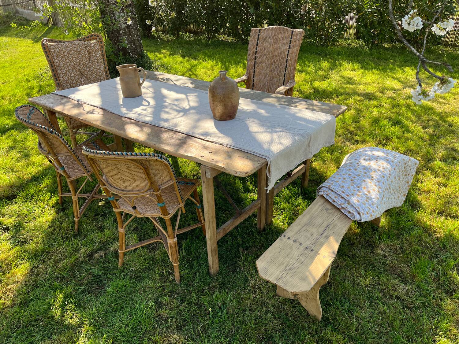 Antique wooden folding table