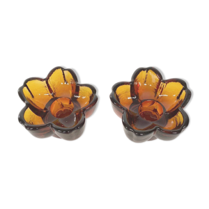 bougeoirs verre vintage