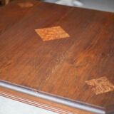 Square wooden art-deco table