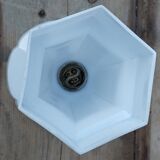 Porcelain and opaline art deco ceiling lamp