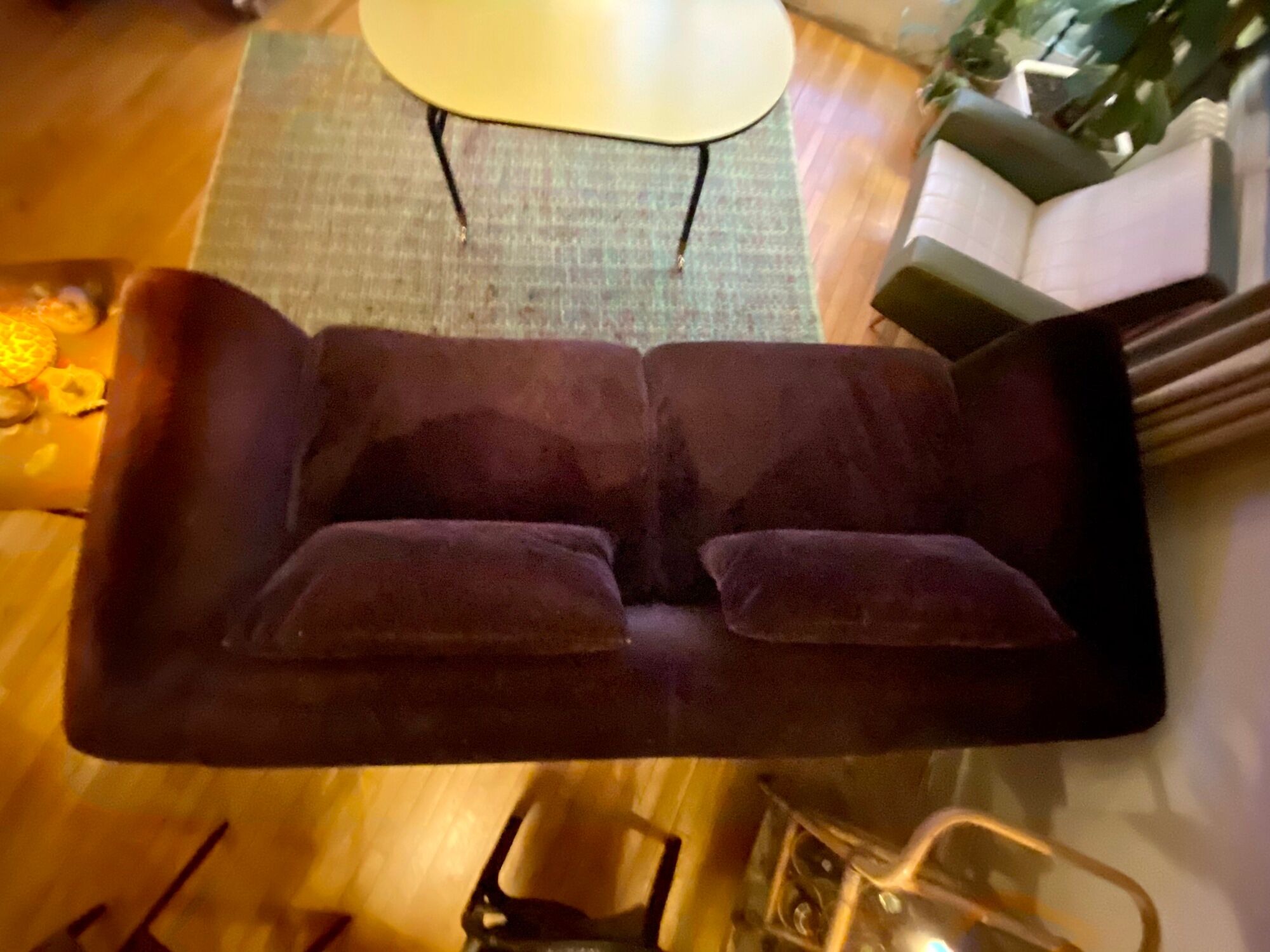 Louis Velvet Eggplant sofa 3-seater Habitat